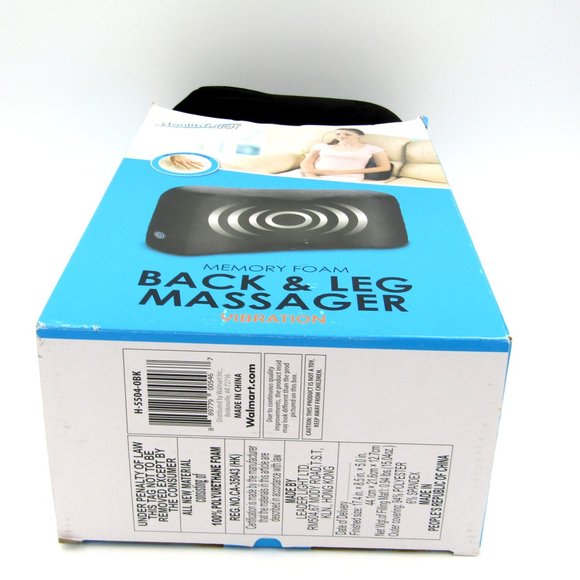 Health Touch Memory Foam Vibrating BACK & LEG MASSAGER Brand New Batteries Incl. - Picture 5 of 12
